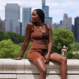 NWT Free People FP Movement Stripe Mix Shorts